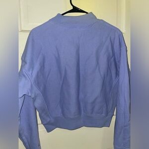 Champion reverse weave mock neck cropped crew periwinkle